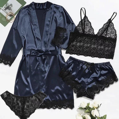 Conjunto Pijama Sexy Lingerie - 4 Peças