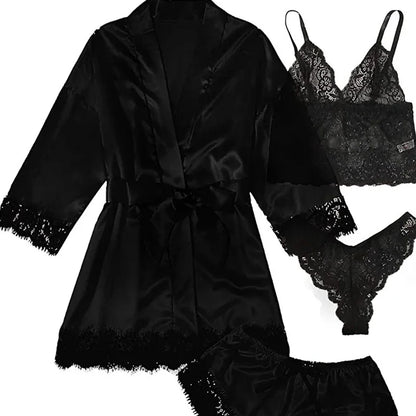 Conjunto Pijama Sexy Lingerie - 4 Peças